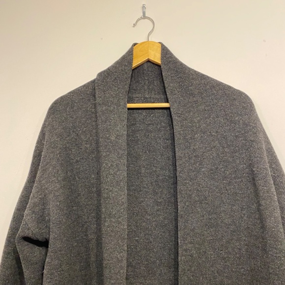 J.Crew Merino Wool Oversized Cape Open Front Minimalist Lagenlook Cardigan - Picture 3 of 7